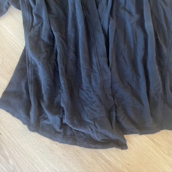 ATHLETA Nirvana Black Hoodie Wrap Open Cardigan Medium - Picture 2 of 11